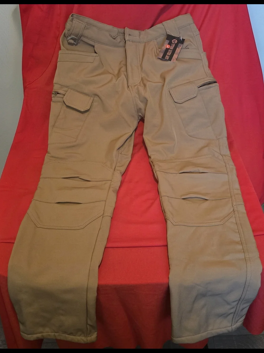 Outdoor Tactical Dress Khaki Cargo Trousers - Size L
